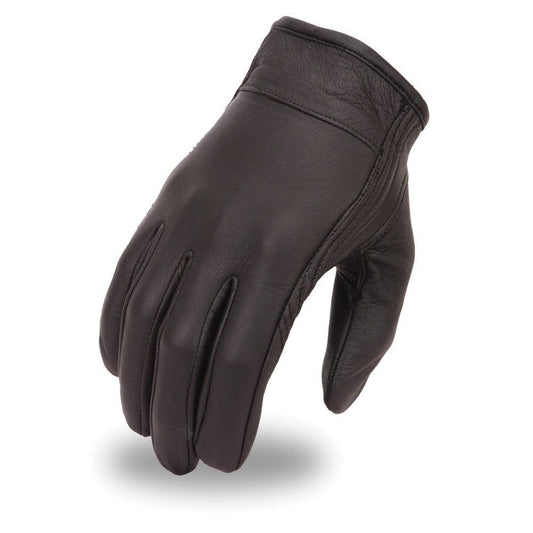 Roadway - Men's Leather Motorcycle Gloves Men's Gloves First Manufacturing Company XS Black