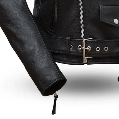 Rockstar - Women's Motorcycle Leather Jacket Women's Leather Jacket First Manufacturing Company
