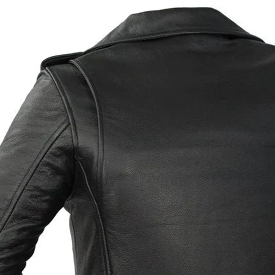 Rockstar - Women's Motorcycle Leather Jacket Women's Leather Jacket First Manufacturing Company