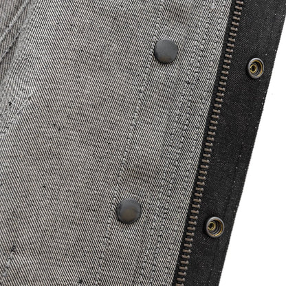 Rook - Vest Only - Men's Motorcycle Denim Vest Men's Denim Vest First Manufacturing Company