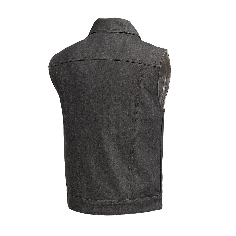 Rook - Vest Only - Men's Motorcycle Denim Vest Men's Denim Vest First Manufacturing Company
