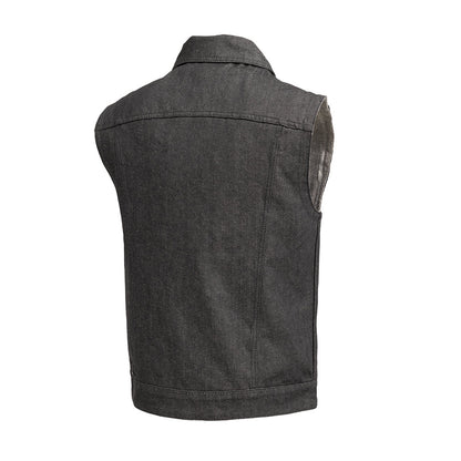 Rook - Vest Only - Men's Motorcycle Denim Vest Men's Denim Vest First Manufacturing Company
