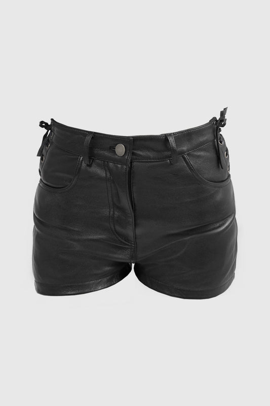 Rosa Leather Shorts FMCo BLACK 0