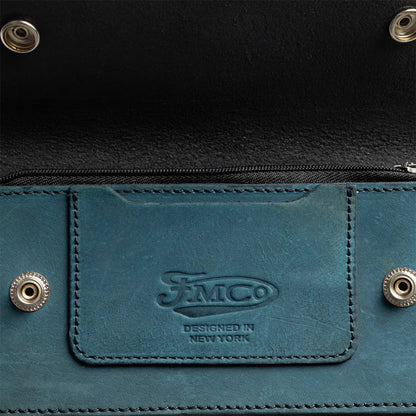 LARGE TRUCKER - Vegetable Tanned Leather Wallet Leather Wallet First Manufacturing Company