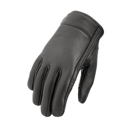 Rumble - Men's Deer Skin Motorcycle Gloves Men's Deer Skin Gloves First Manufacturing Company Black S