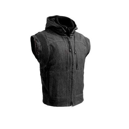 RYBAK Men's Denim Biker Club Jacket Men's Jacket First Manufacturing Company
