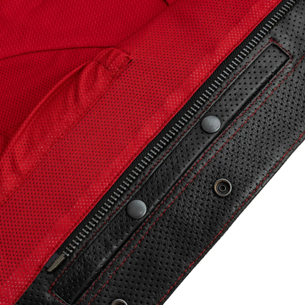 Sharp Shooter Perforated Men's Motorcycle Leather Vest Men's Perforated Leather Vest First Manufacturing Company