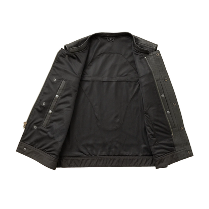 Sharp Shooter Perforated Men's Motorcycle Leather Vest Men's Perforated Leather Vest First Manufacturing Company