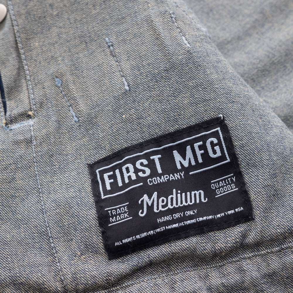 Showdown Motorcycle Lightweight Denim Vest Men's Denim Vest First Manufacturing Company