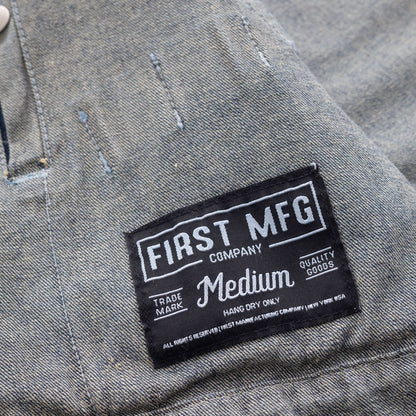 Showdown Motorcycle Lightweight Denim Vest Men's Denim Vest First Manufacturing Company