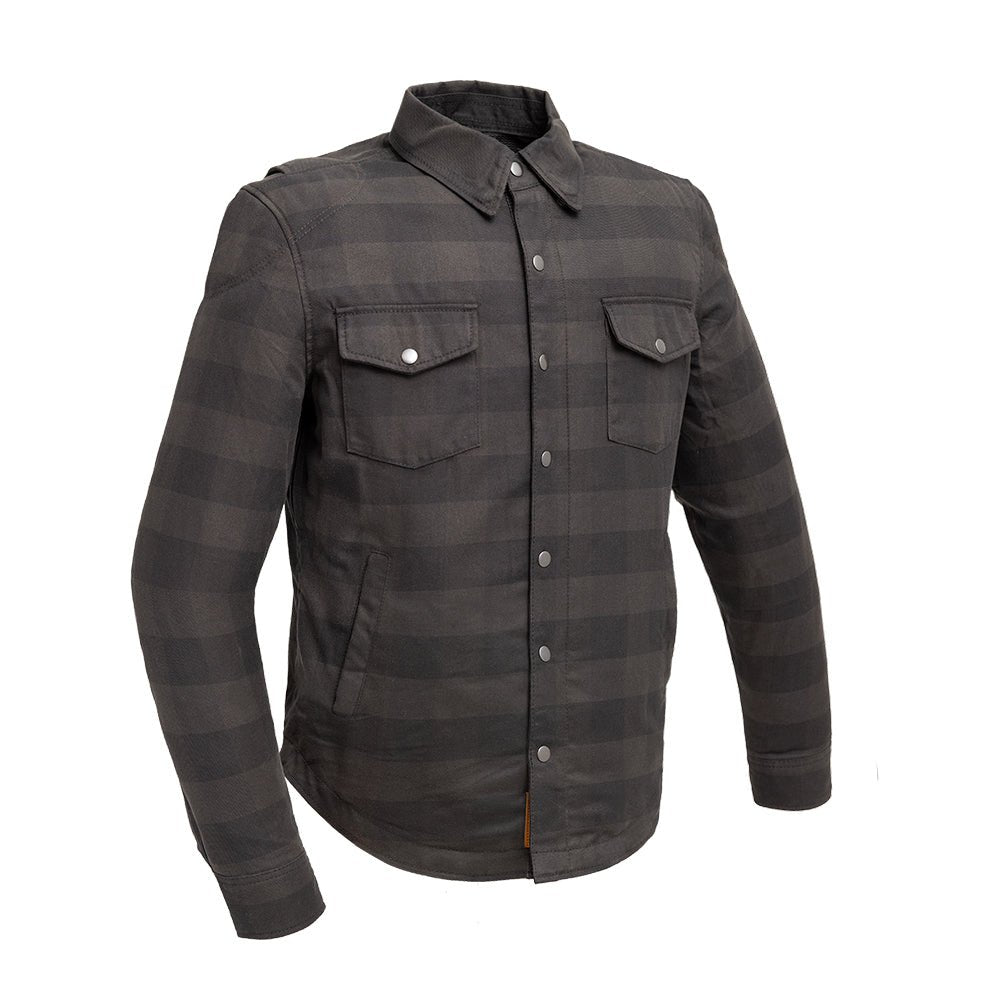 Spartan Motorcycle Flannel Shirt Men's Shirt First Manufacturing Company Black Green S