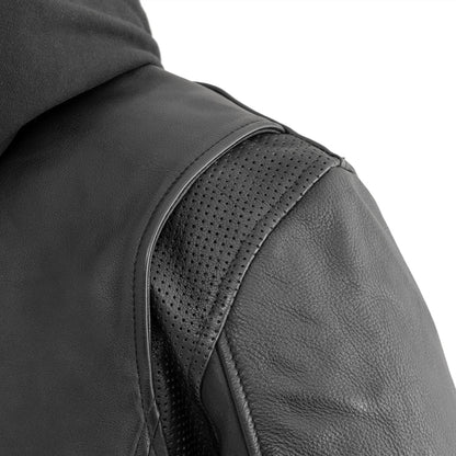 Street Cruiser Men's Motorcycle Leather Jacket (Copy) Men's Leather Jacket First Manufacturing Company