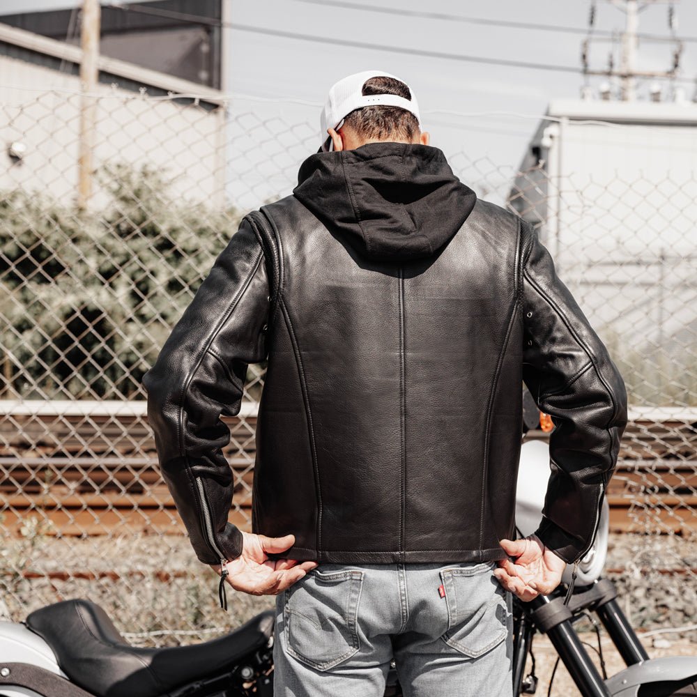 Street Cruiser Men's Motorcycle Leather Jacket (Copy) Men's Leather Jacket First Manufacturing Company