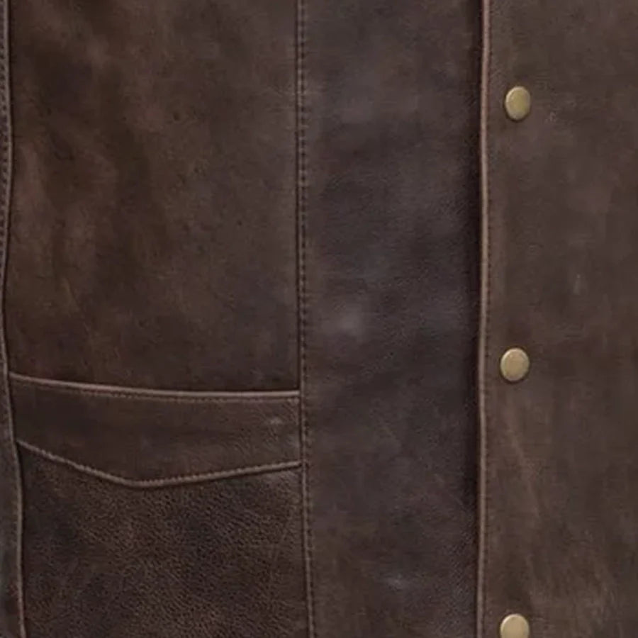 Texan Men's Motorcycle Western Style Leather Vest Men's Western Vest First Manufacturing Company