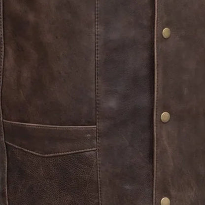 Texan Men's Motorcycle Western Style Leather Vest Men's Western Vest First Manufacturing Company