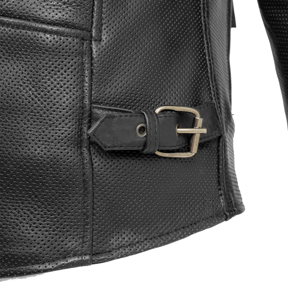 Turbine Men's Motorcycle Perforated Leather Jacket Men's Perforated Leather Jacket First Manufacturing Company