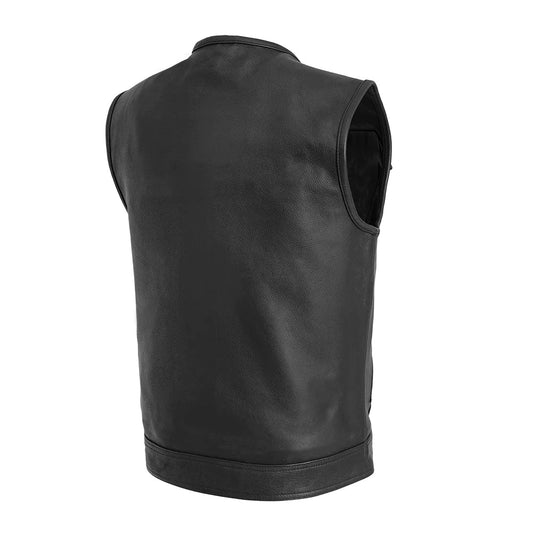 Unbeatable Men's Motorcycle Leather Vest Men's Leather Vest First Manufacturing Company