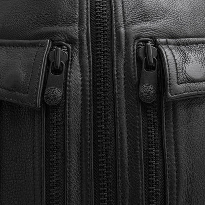 Unbeatable Men's Motorcycle Leather Vest Men's Leather Vest First Manufacturing Company