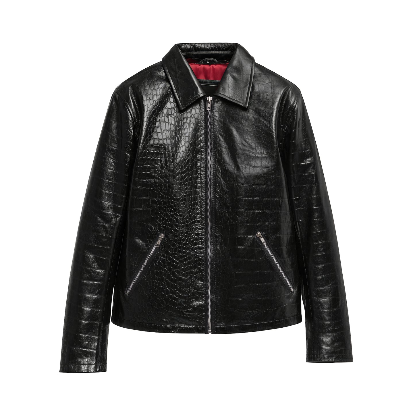 Duncan Men's Embossed Leather Jacket