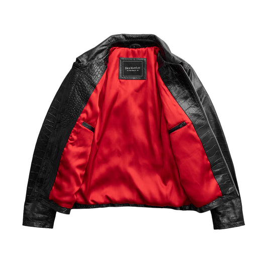 Duncan Men's Embossed Leather Jacket