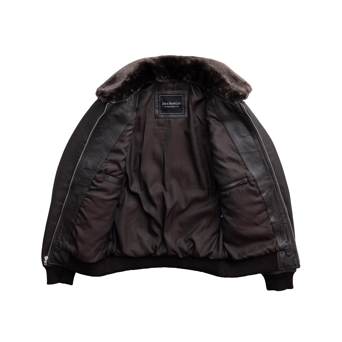 Nicola Men's Sheepskin with Fur Collar Jacket