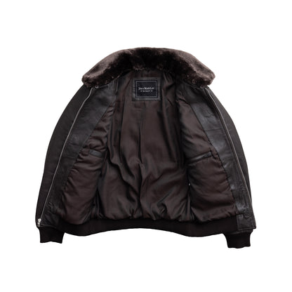 Nicola Men's Sheepskin with Fur Collar Jacket