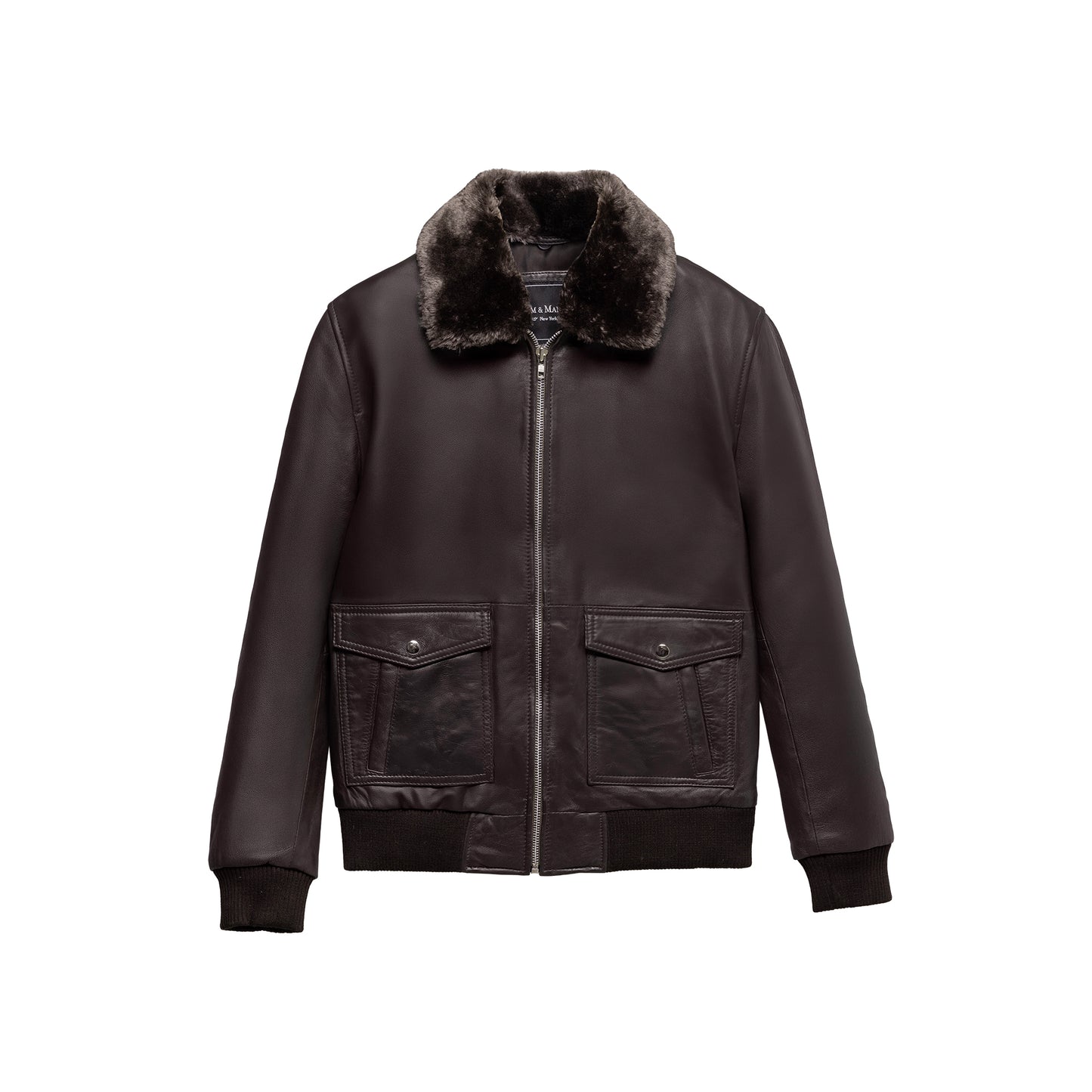 Nicola Men's Sheepskin with Fur Collar Jacket