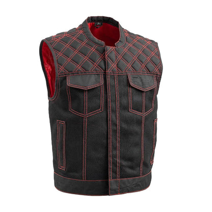 Upside Moto Mesh Men's Motorcycle Vest Men's Moto Mesh Vest First Manufacturing Company Red S