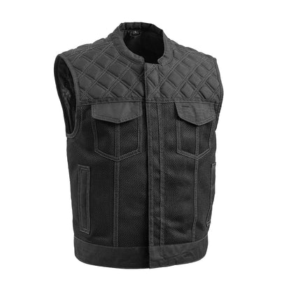 Upside Moto Mesh Men's Motorcycle Vest Men's Moto Mesh Vest First Manufacturing Company Black S