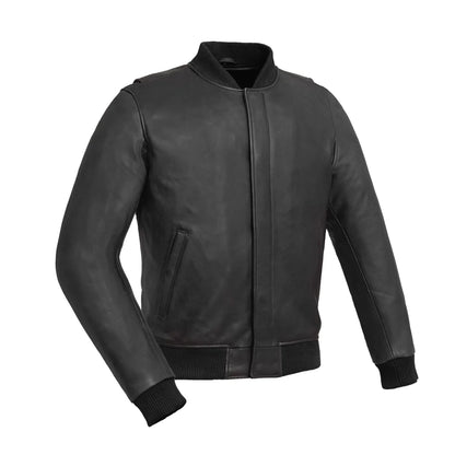 Willie Men's Motorcycle Leather Jacket Men's Leather Jacket First Manufacturing Company Black S