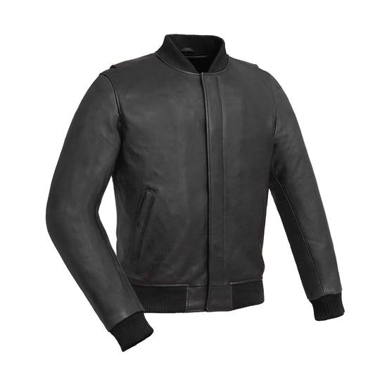Willie Men's Motorcycle Leather Jacket Men's Leather Jacket First Manufacturing Company Black S